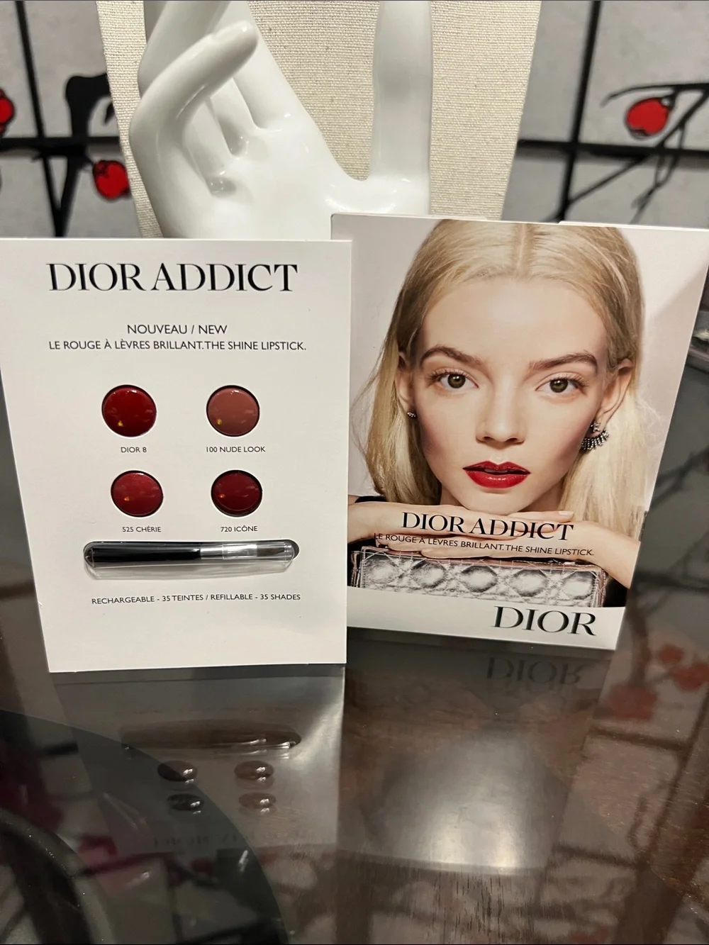 Dior Lipstick Sample Display - Red & Nude Shades